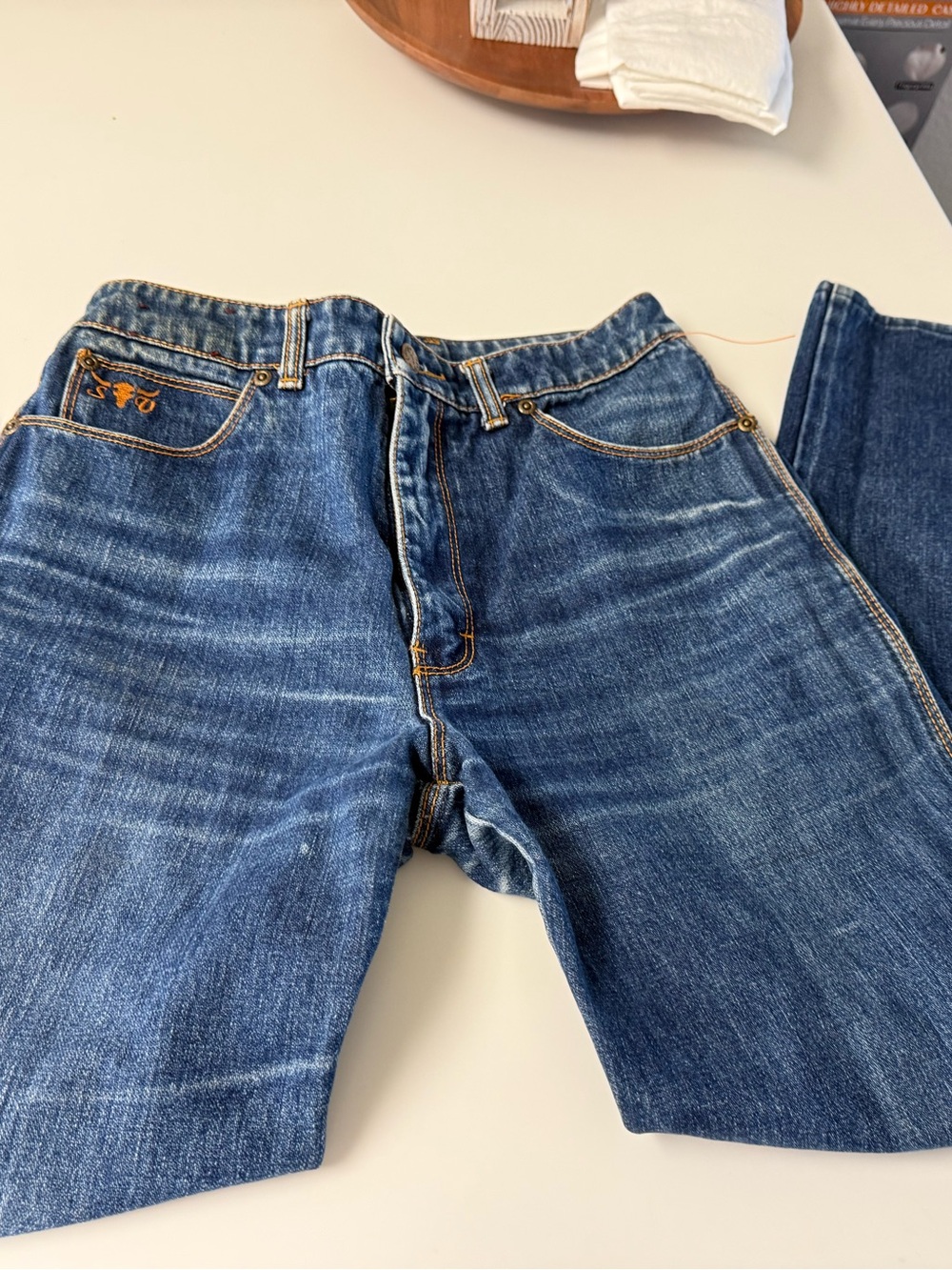 Vintage Sergio Valente designer jeans high-waisted straight-leg style 30X36